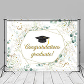 Aperturee - Congratulations Simple Greeny Grad Photo Booth Backdrop